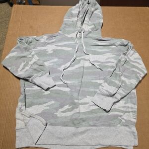 Aerie Green and Gray Camouflage Men's Hoodie
